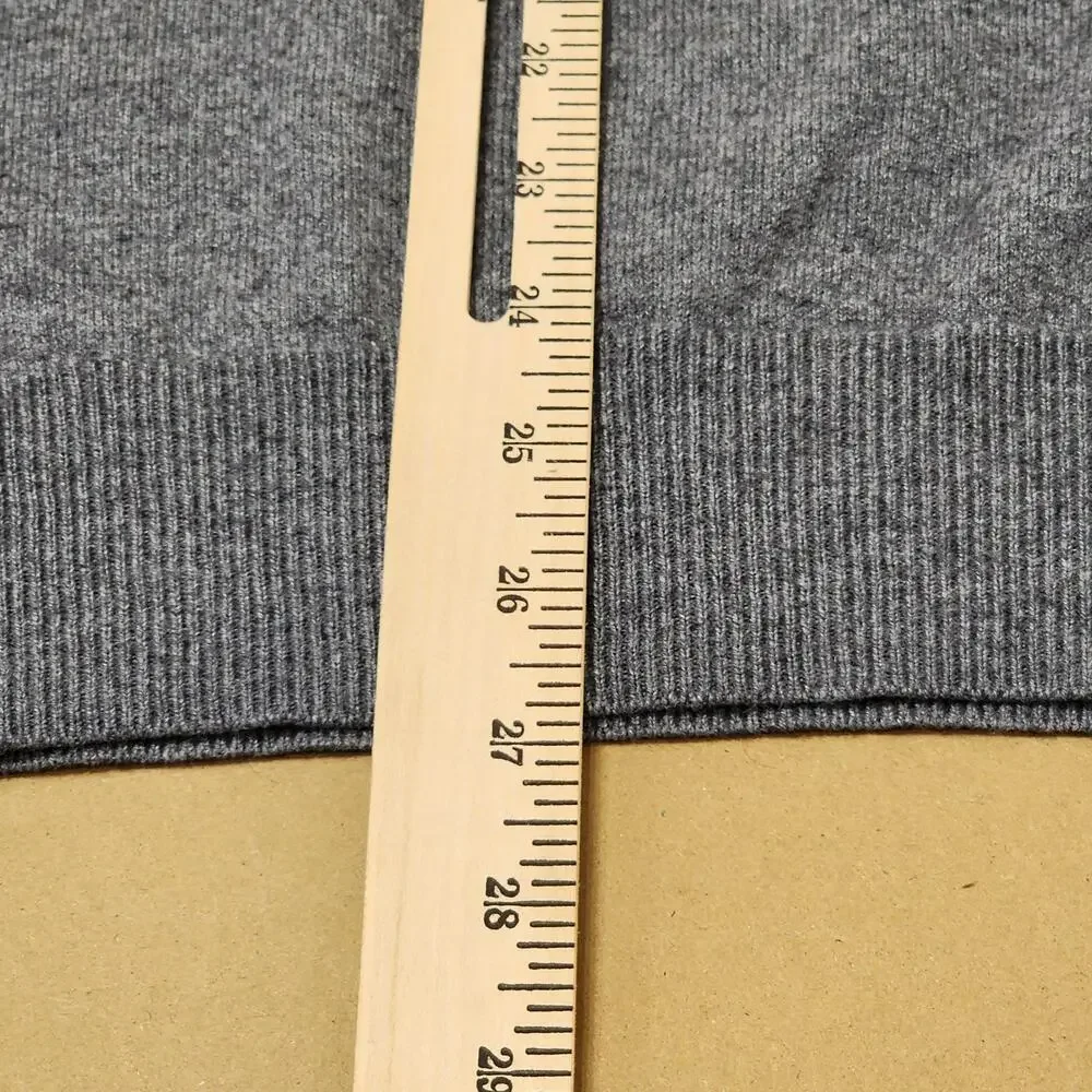 Orvis Sweater Mens Large Gray Cotton Silk Cashmere Collared Pullover Knit